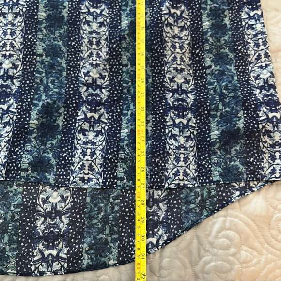 Susan Graver chiffon smocked neck fully lined top - Picture 6 of 11